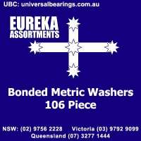 bonded metric washers seal 106 piece eureka assortment