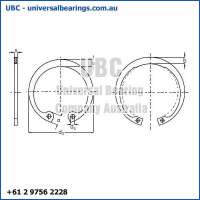 1 Circlip Internal 0mm to 100mm
